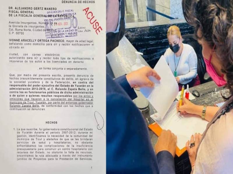 Ivonne ortega denuncia al ex gobernador Rolando Zapata Bello
