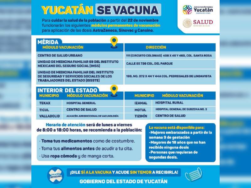 Módulos permanentes de vacunación contra el Covid-19