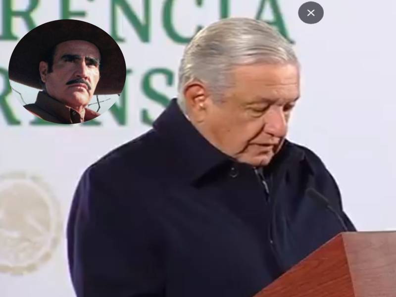 AMLO reitera condolencias por la muerte de Vicente Fernández