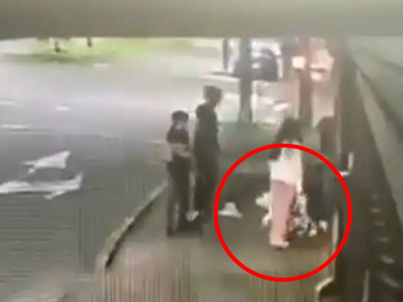 Familia abandona a perrito y lo amarran para que no los siga