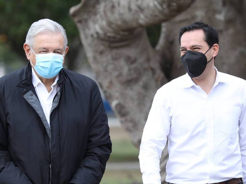 Vila y AMLO constatan avances del tramo 3 Calkiní-Izama del Tren Maya