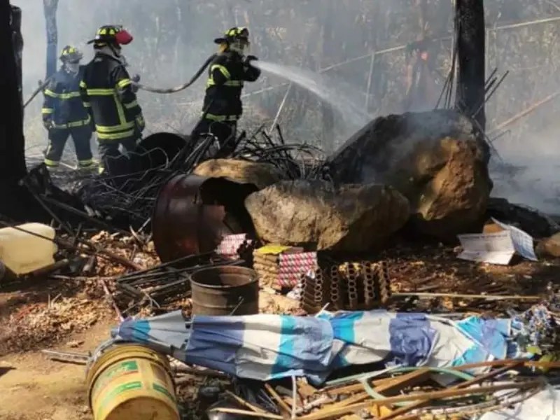 Explosión polvorín en Huixquilucan