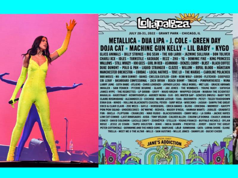 Metallica y Dua Lipa encabezan Lollapalooza Chicago 2022