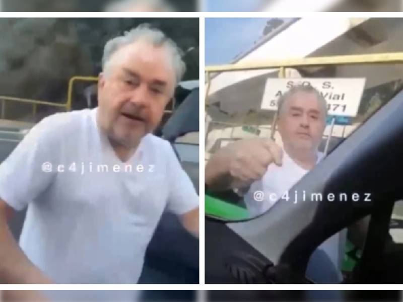 VIDEO. Con todo y escoltas, conductor de Porsche agrede a otro automovilista