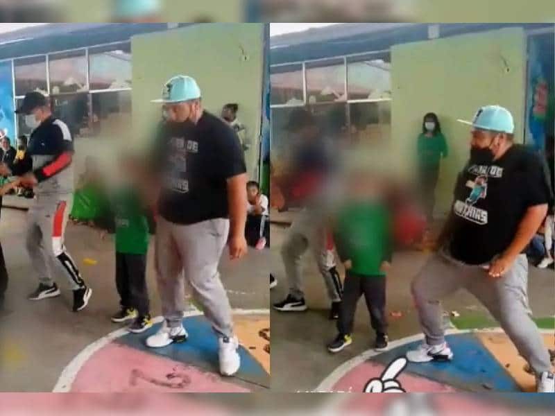 ¡Los prohibidos! Papá se vuelve viral por su baile en el festival de su hijo