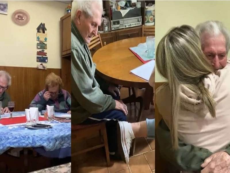 ¡Que ternura! Así reaccionaron unos abuelitos tras saber que su nieta se tatuó sus nombres