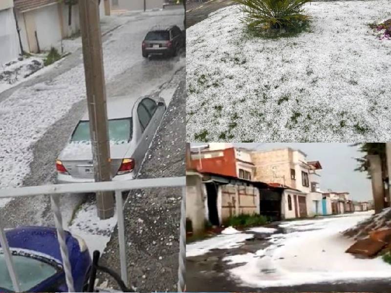 Video. ¡Increíble! Granizada sorprende a habitantes de Toluca