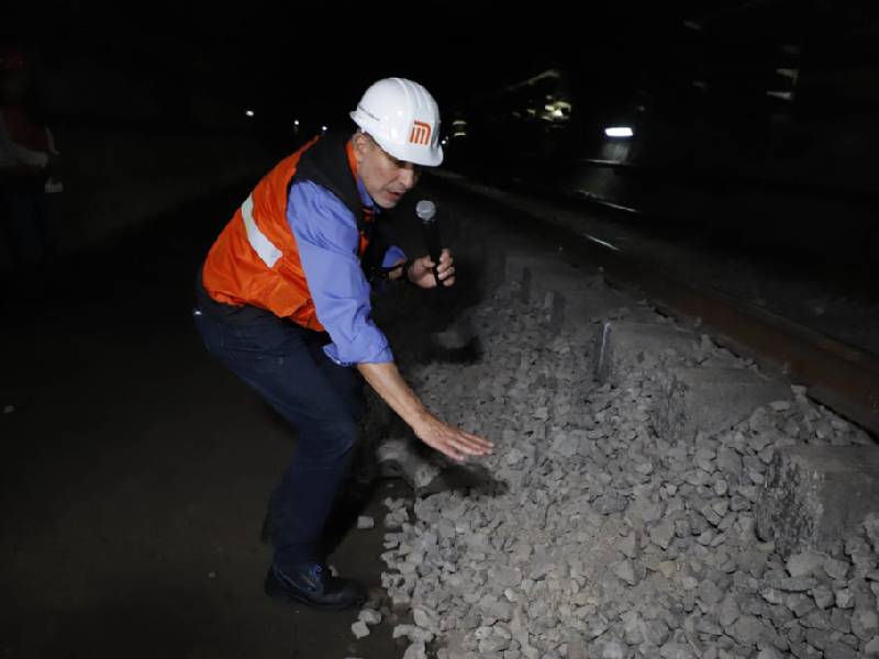 Avanzan rehabilitación del tramo subterráneo en L-12 del Metro