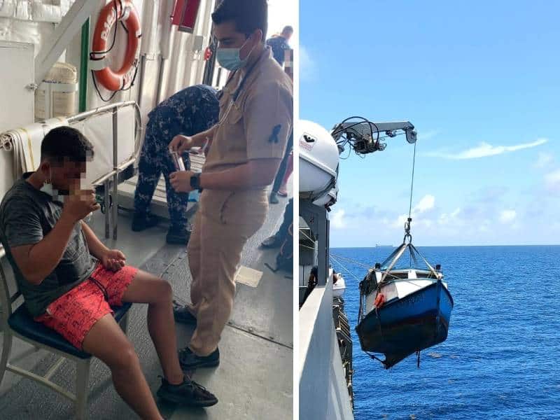 Marina rescata 21 personas extranjeras en costas de Yucatán 