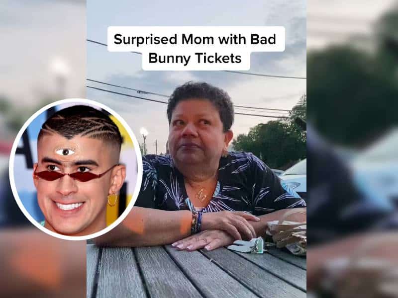 Mamá rompe en llanto al recibir boletos para ver a Bad Bunny