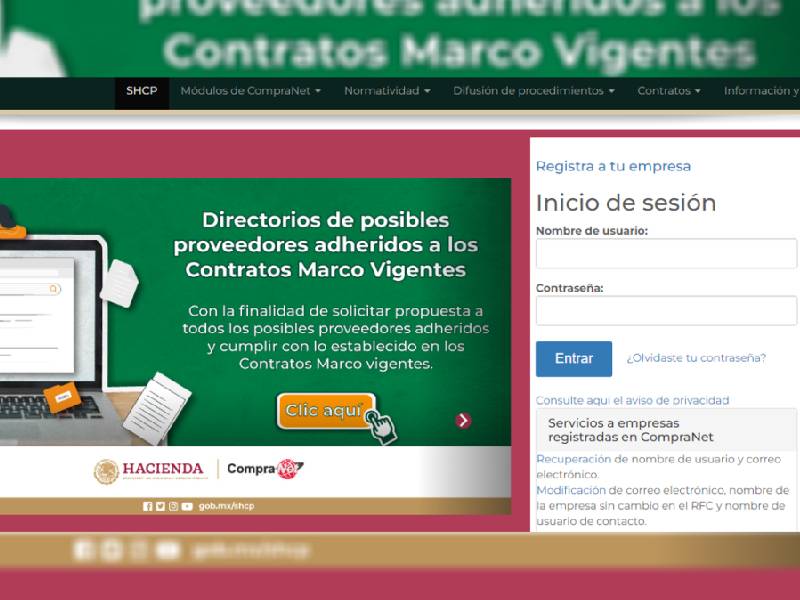 Contratos firmados en caída de CompraNet, incompletos