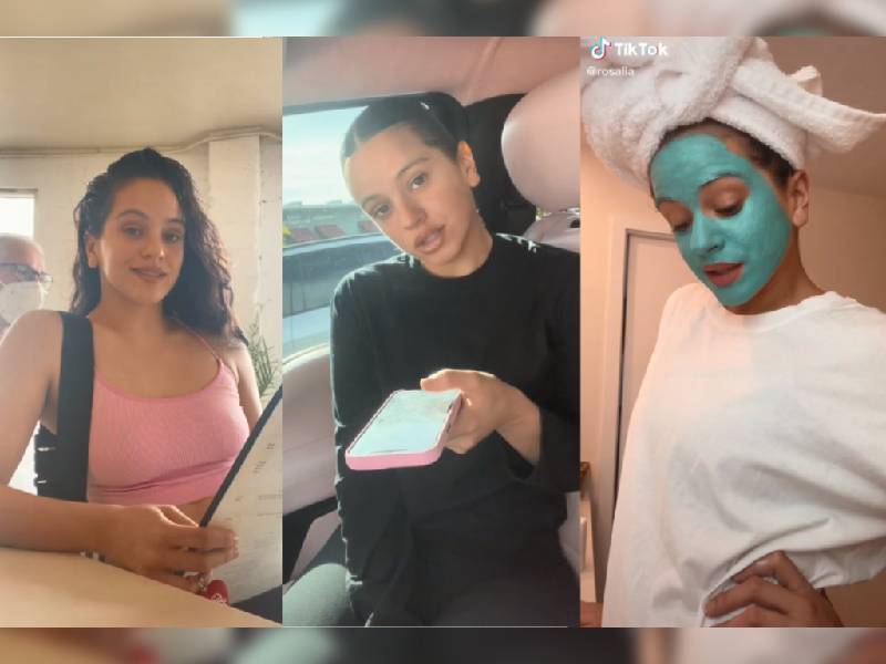 TikTok: Rosalía reacciona imitando su propio meme mascando chicle