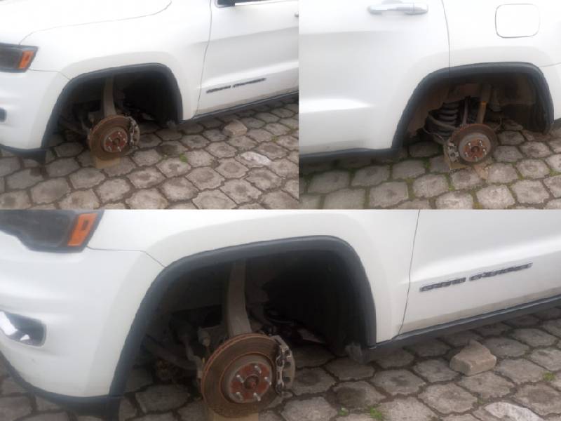 Roban llantas del auto de la exalcaldesa de Metepec