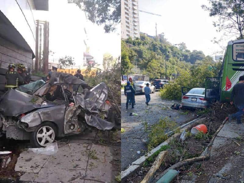 Video. Choque de autobús deja dos muertos, en Santa Fe