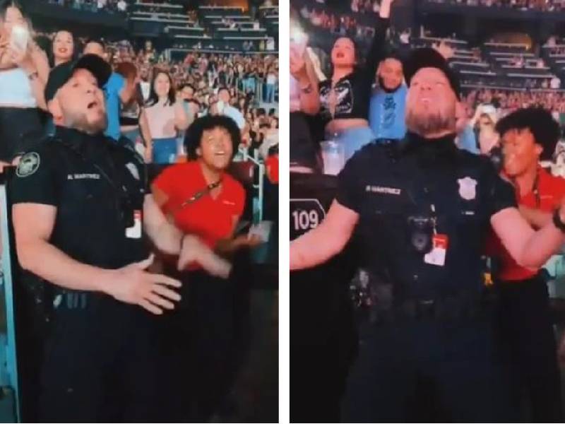VIDEO: Guardia fue captado bailando en pleno concierto de Daddy Yankee
