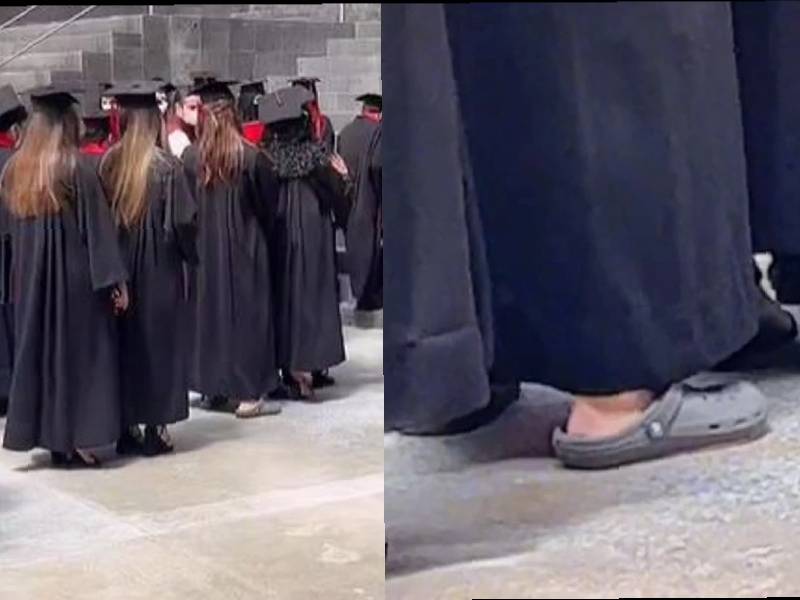 VIDEO_ Joven se gradúa en chanclas y se viraliza en TikTok