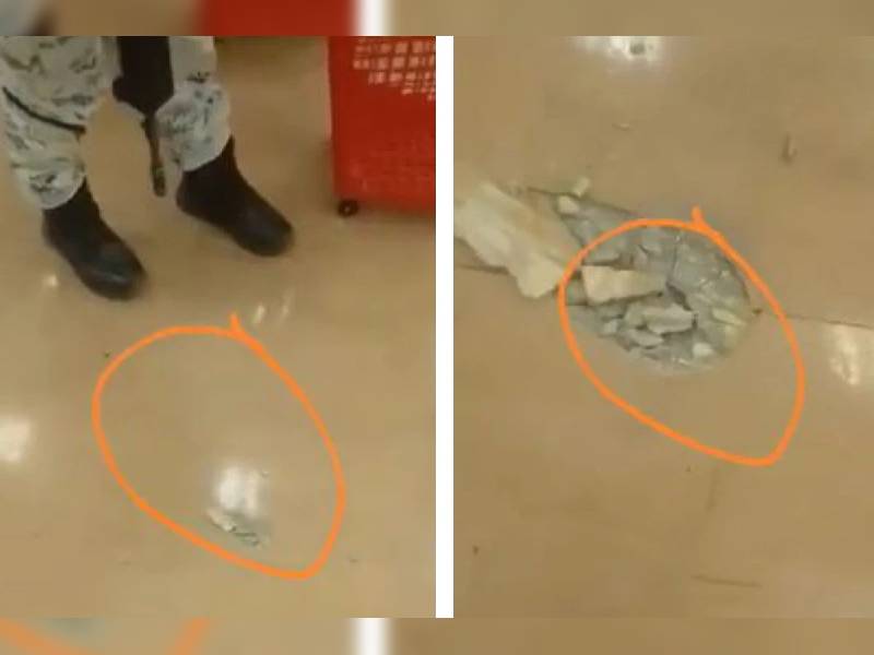 Se le sale un tiro a presunto elemento de la Guardia Nacional en tienda