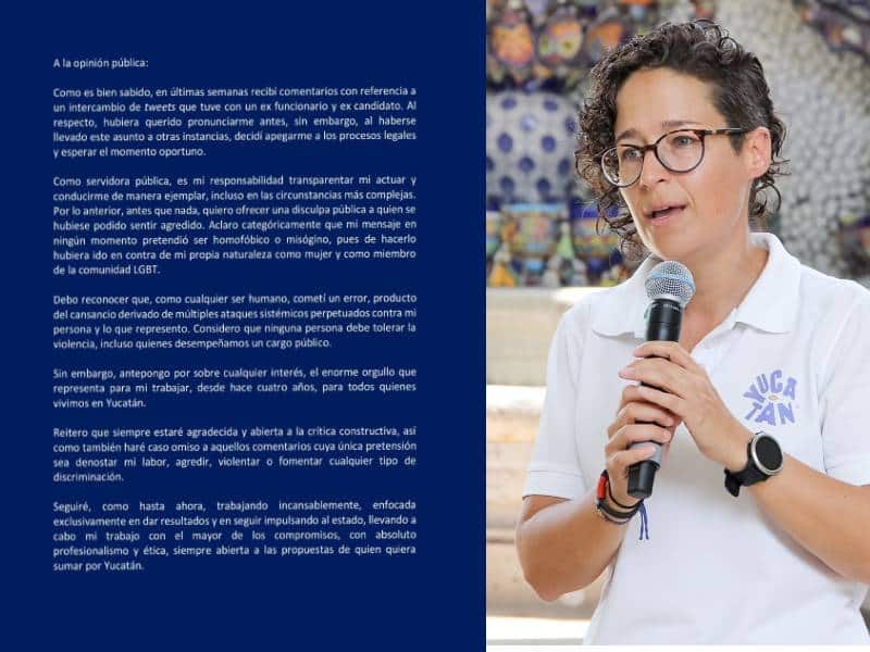 Michelle Fridman ofrece disculpa pública por "Mensaje Homofóbico"