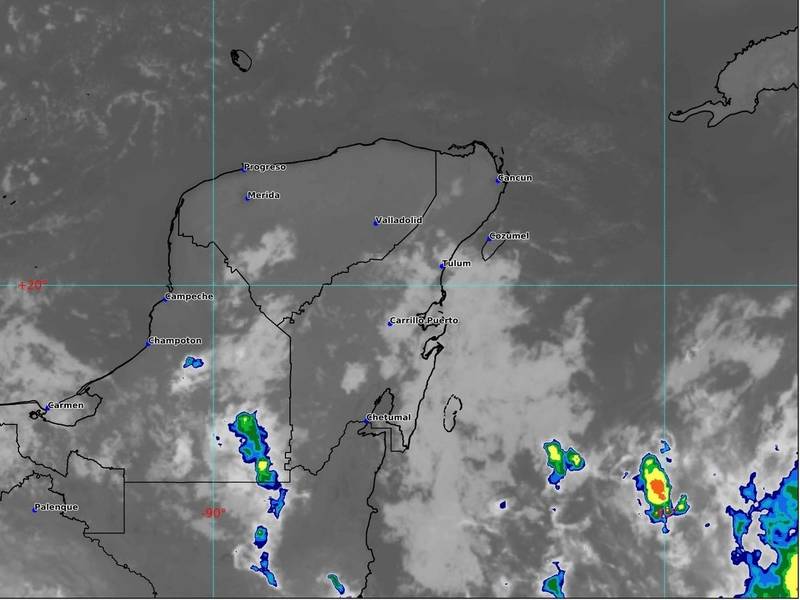 Miércoles con probabilidad de lluvias en Yucatán