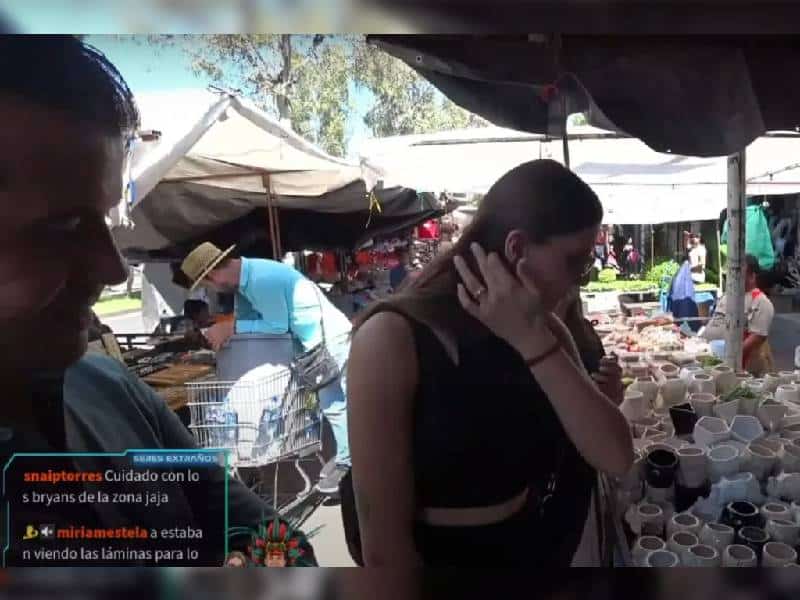 Carteristas roban a vloggers españoles en el tianguis de Tonalá