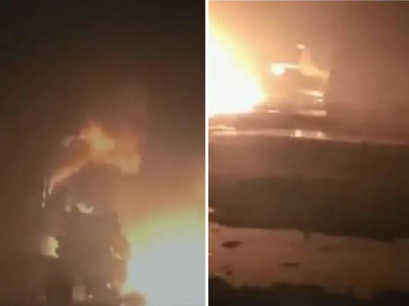 Video. Se incendia fábrica de velas en Puebla
