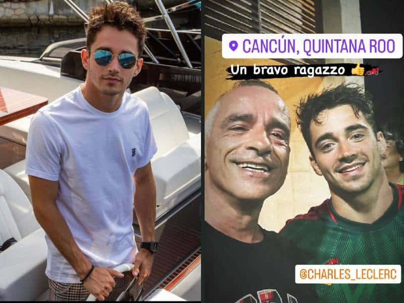 Charles Leclerc de Fórmula 1 esta de vacaciones en Cancún junto a Eros Ramazzotti