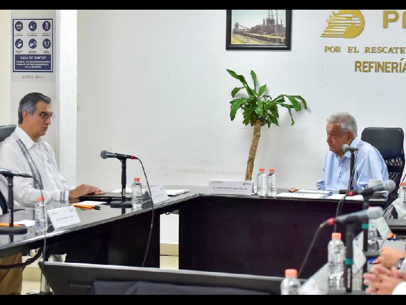 Andrés Manuel López Obrador, Presidente de México y Américo Villareal, gobernador Tamaulipas