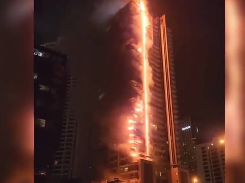 Incendio en Dubai