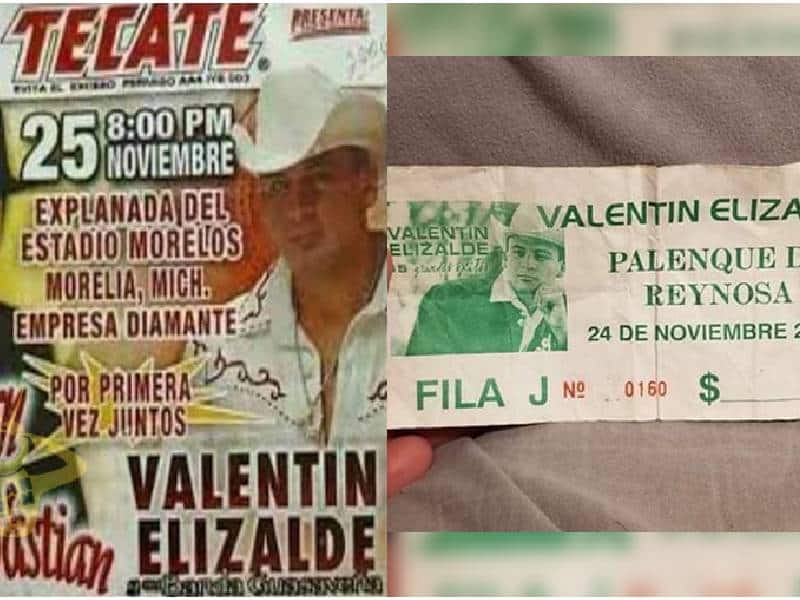 Recuerdan a Valentín Elizalde con foto del boleto de su último show