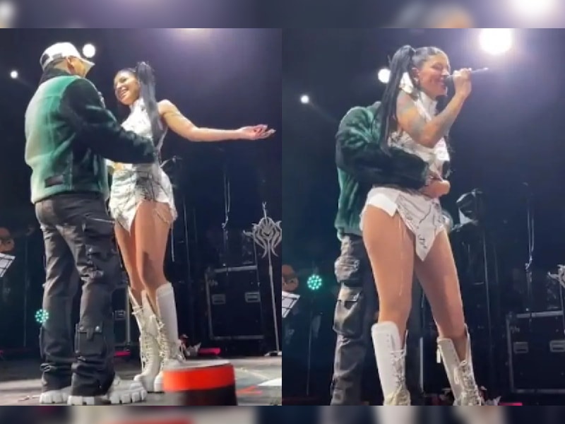 ¡Enamorados! Christian Nodal y Cazzu sorprenden cantando juntos en el escenario