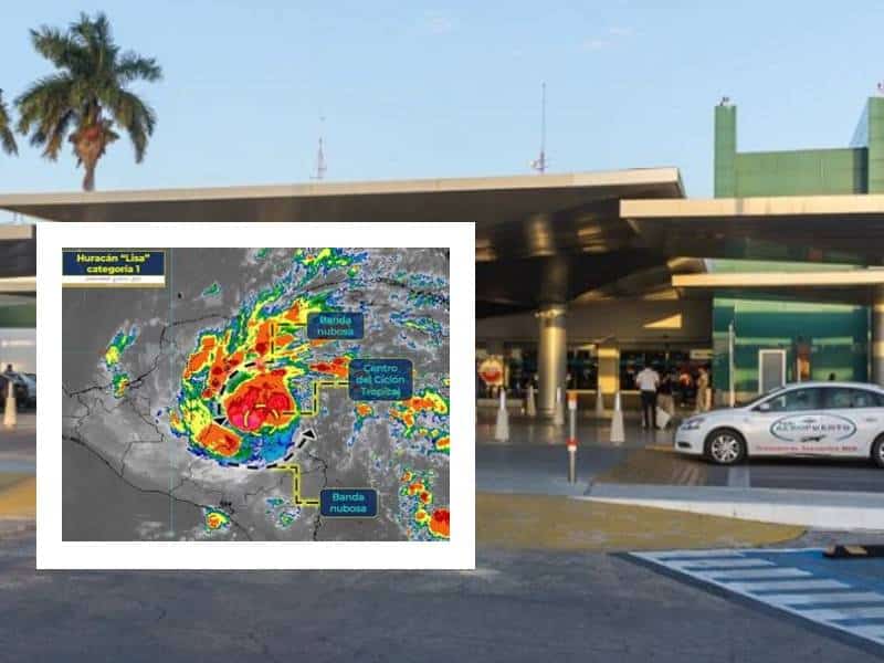 Sin cancelaciones de vuelos por Lisa, únicamente se han resguardado pequeñas aeronaves en Mérida