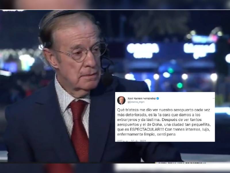 “Sentí Pena” José Ramón Fernández critica el AICM tras su regreso de Qatar