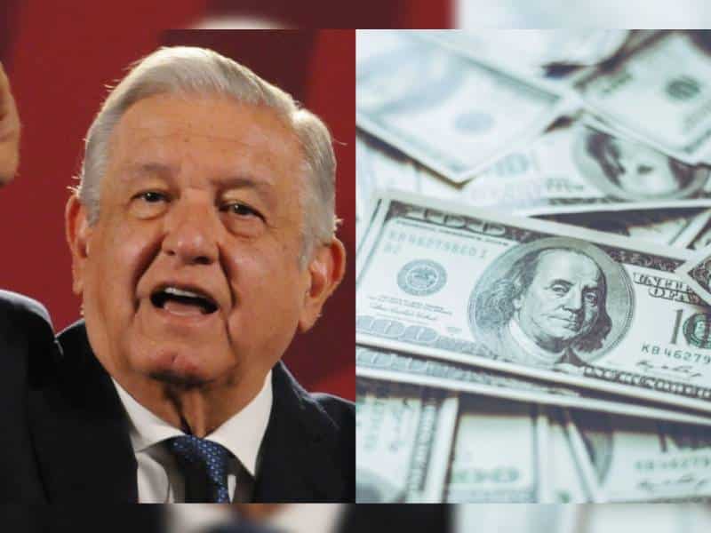 Festeja AMLO cotización de dólar