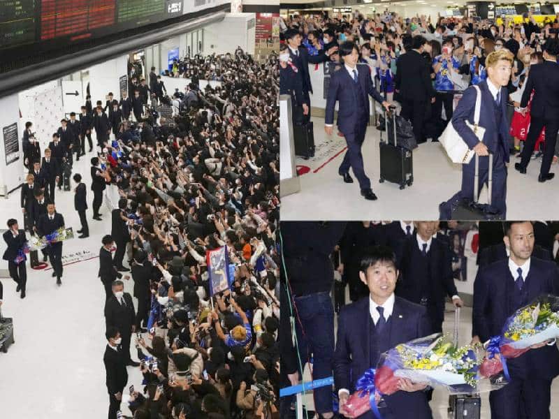 Así recibieron los hinchas a la Selección de Japón en su regreso a casa