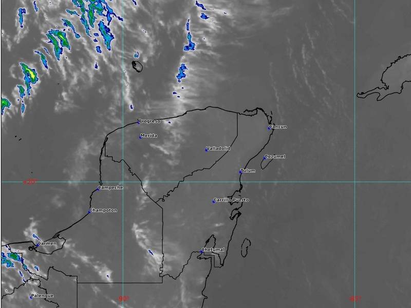 Tendremos un cálido martes en la Península de Yucatán
