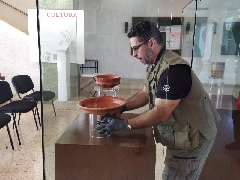 Exhibe INAH piezas del rescate arqueológico