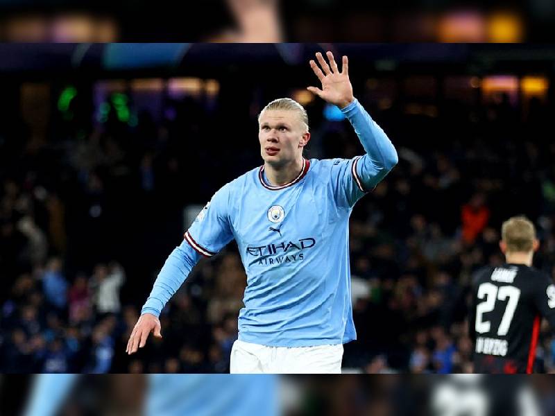 Con cinco anotaciones de Haaland, Manchester City golea al Leipzig y avanza a cuartos