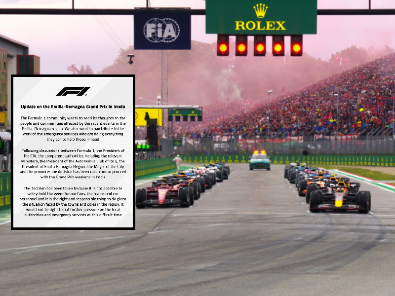 ¡Caos! Por inundaciones, se cancela el GP de Emilia-Romagna