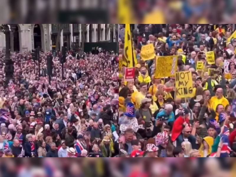 “¡Abajo la corona!”, gritan los manifestantes antimonárquicos en Londres