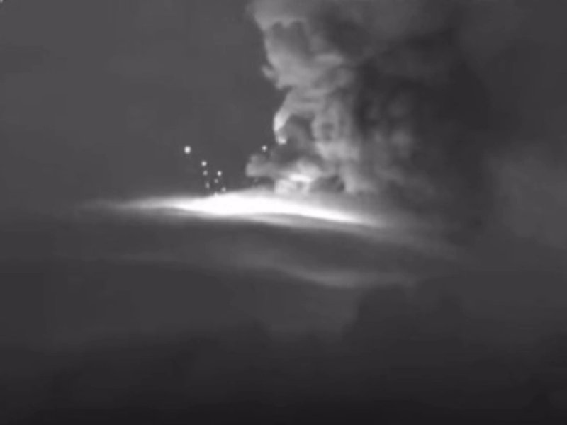 Se registra incremento de actividad en el volcán Popocatépetl