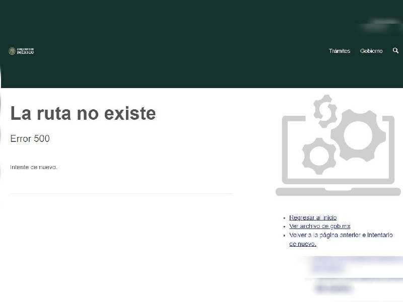 Reportan fallas en páginas del gobierno federal