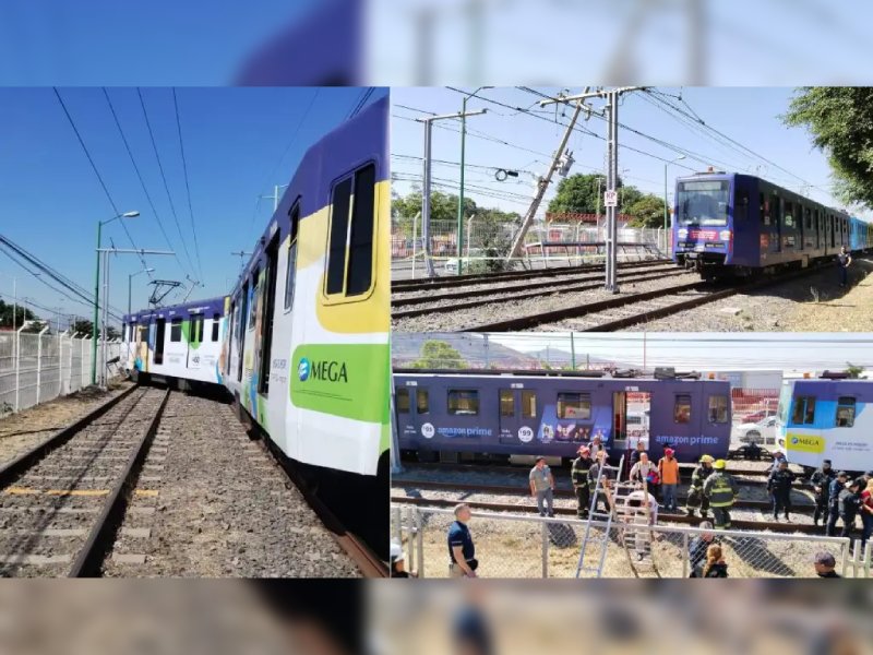 Se descarrila Tren Eléctrico en Jalisco; hay cinco lesionados