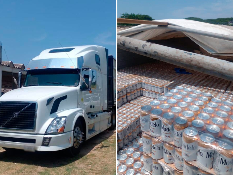 Aseguran en Oaxaca tráiler con cervezas clonadas