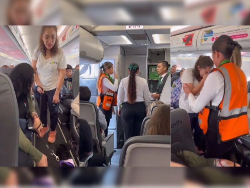 Viva Aerobus baja a joven con su perro de apoyo emocional