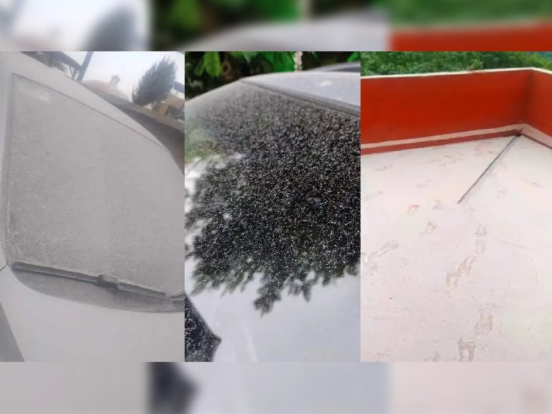 Se registra caída de ceniza en varias zonas de Morelos