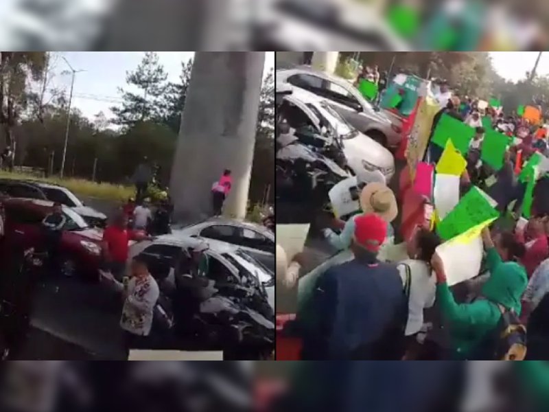Manifestantes bloquearon por más de 1 hora la autopista México-Cuernavaca