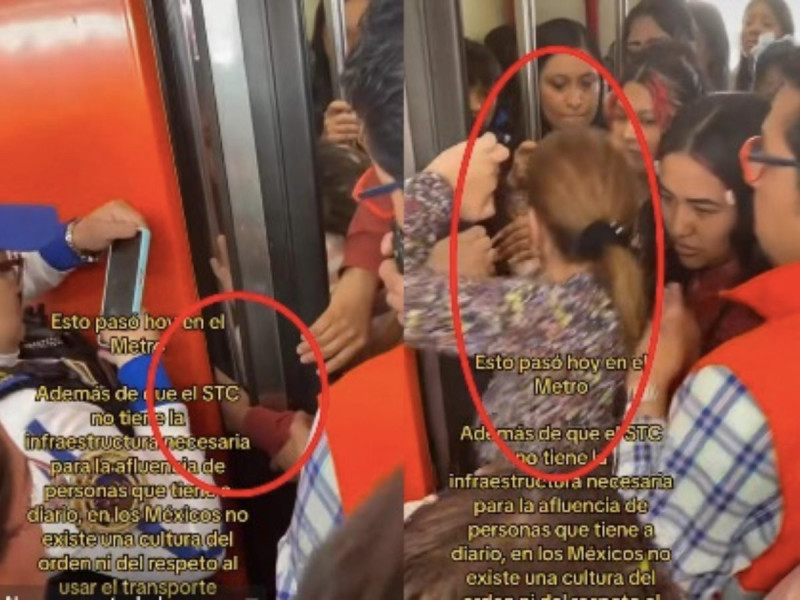 Rescatan a mujer que se le atoró mano en puertas de vagón del Metro
