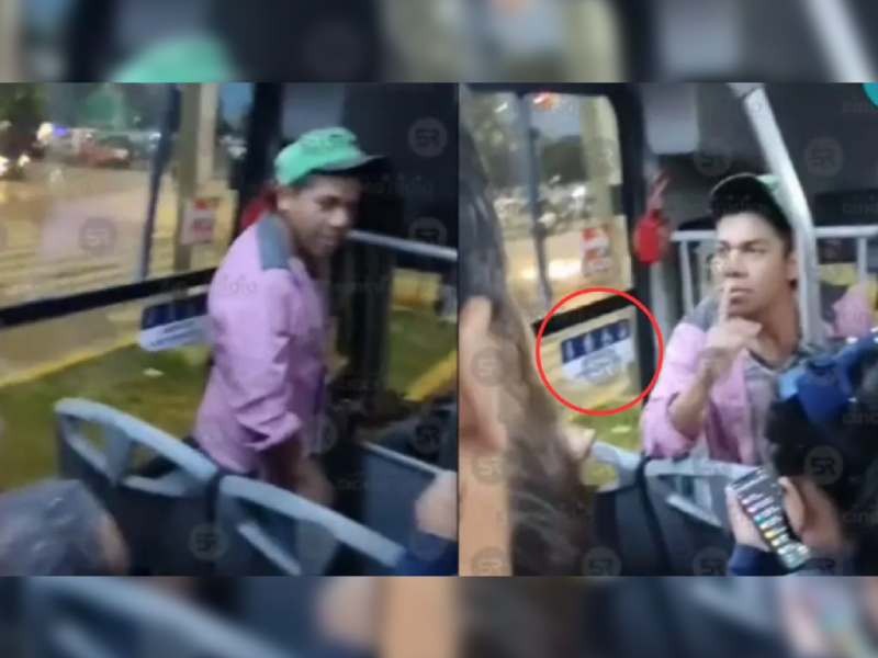Hombre niega asiento a mujer en transporte público; se viraliza