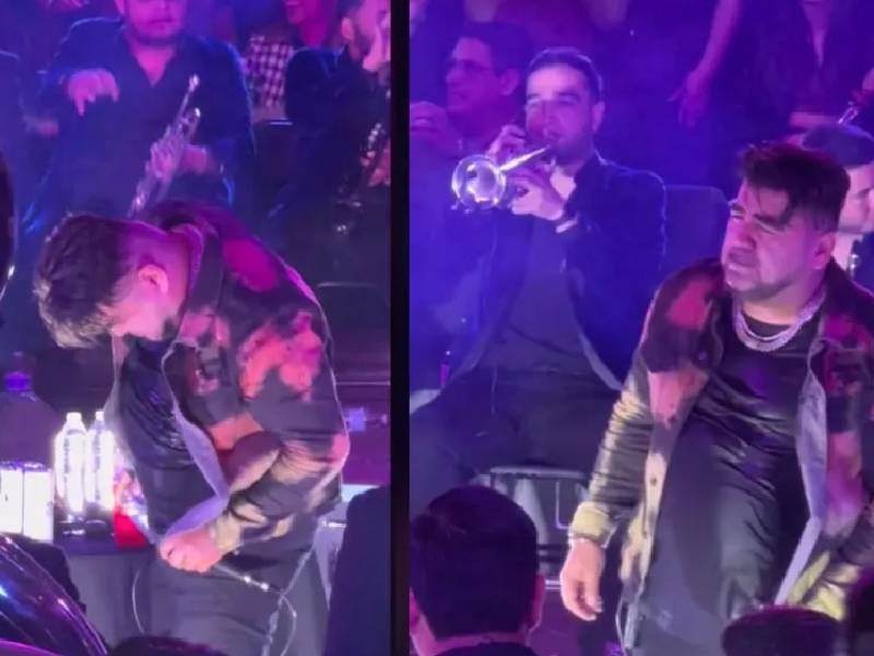 Captan al ‘Mimoso’ en presunto estado de ebriedad en pleno show