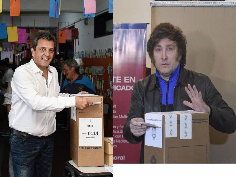 Argentina elegirá presidente en segunda vuelta entre Massa y Milei